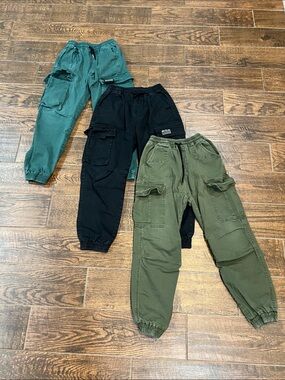 3 pairs of Mini Panda Kids Cargo Jogger Pants